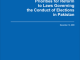 Priorities for Reform to Laws Governing the Conduct of Elections in Pakistan