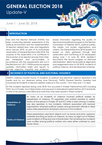 FAFEN Releases Fifth Update on Long-Term Observation of General Election 2018