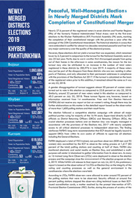 Peaceful, Well-Managed Elections in Newly Merged Districts Mark Completion of Constitutional Merger